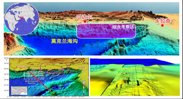 2021年0.25º×0.25º莫克兰海沟与瓜达尔港地区海洋地质与地球物理系列图